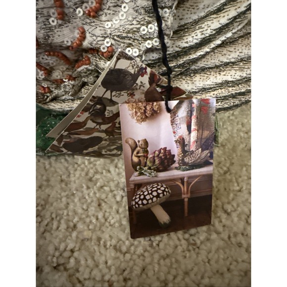 BRAND NEW! John Derian Target 2025 Fall Shaped Beaded Grouse 15"x11" Pillow NWT - Picture 2 of 7